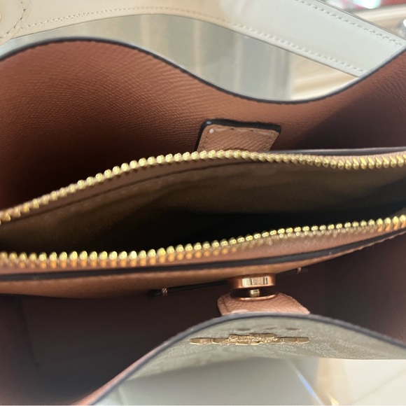 Coach Tan Bucket Bag with Signature Monogram - Picture 3 of 3